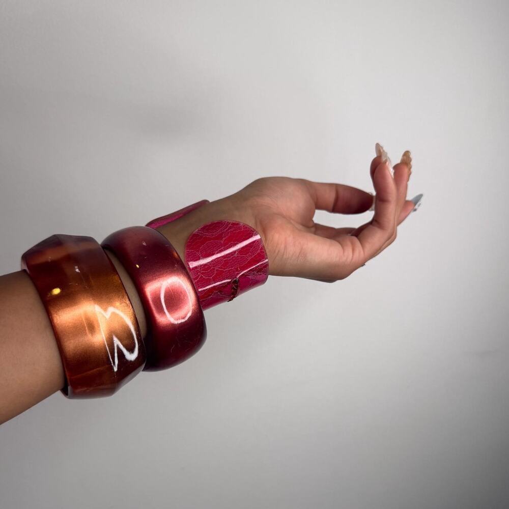 Multicolor set of 3 bangles